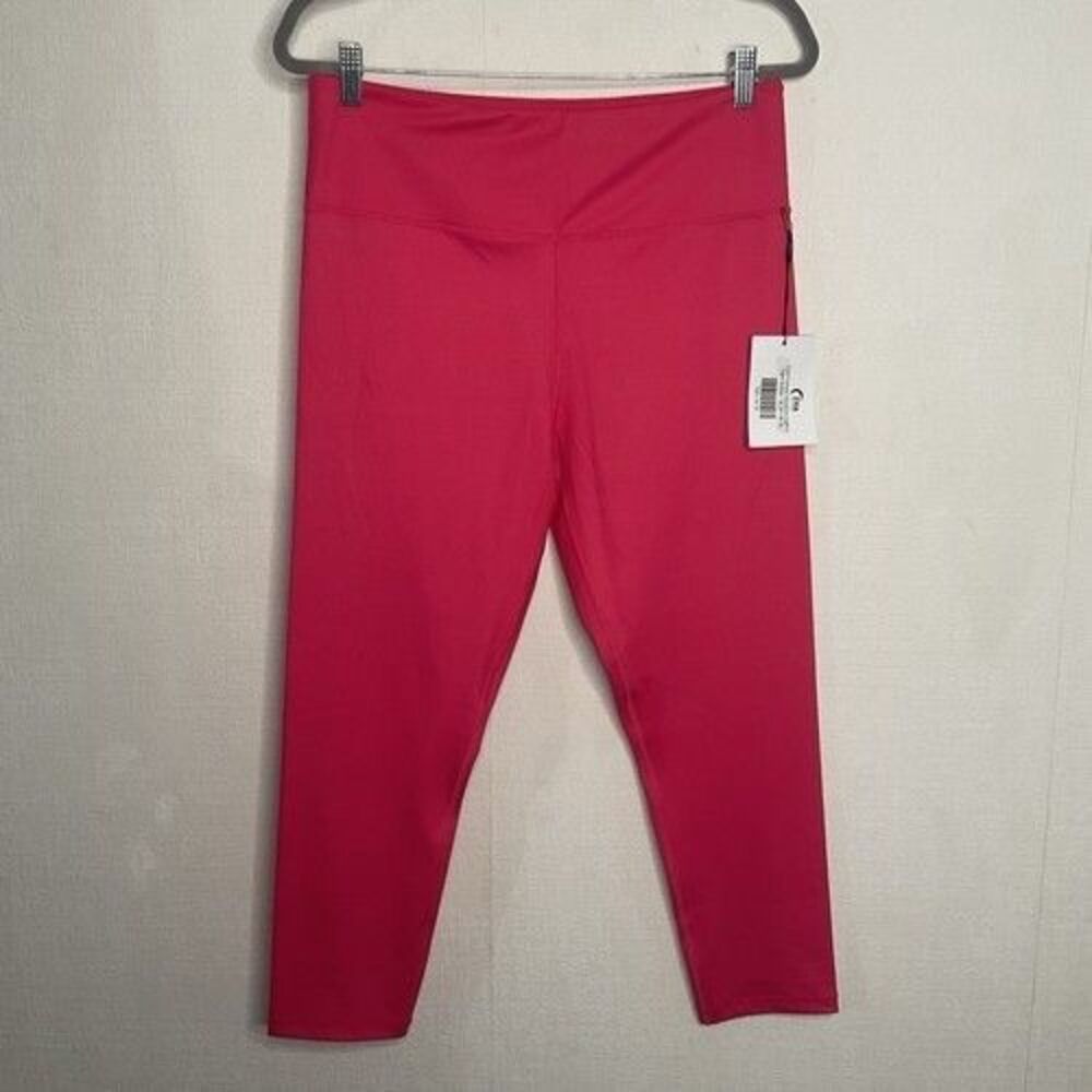 NWT Zyia Active Pink Pocket Hi Rise Crop Tight Legging Women Size 16-18